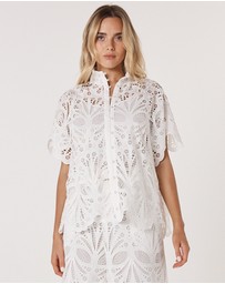 Fate + Becker - Elara Broderie Blouse