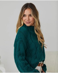 Esther & Co - Hadi Knit - Dark Green