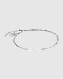 Najo - Mirage Silver Double Chain Bracelet (18.5cm+ext)