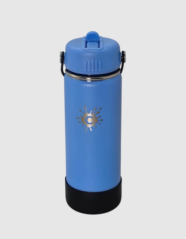 Tolu Australia - 750ml Reusable Blue Water Bottle with Straw Lid