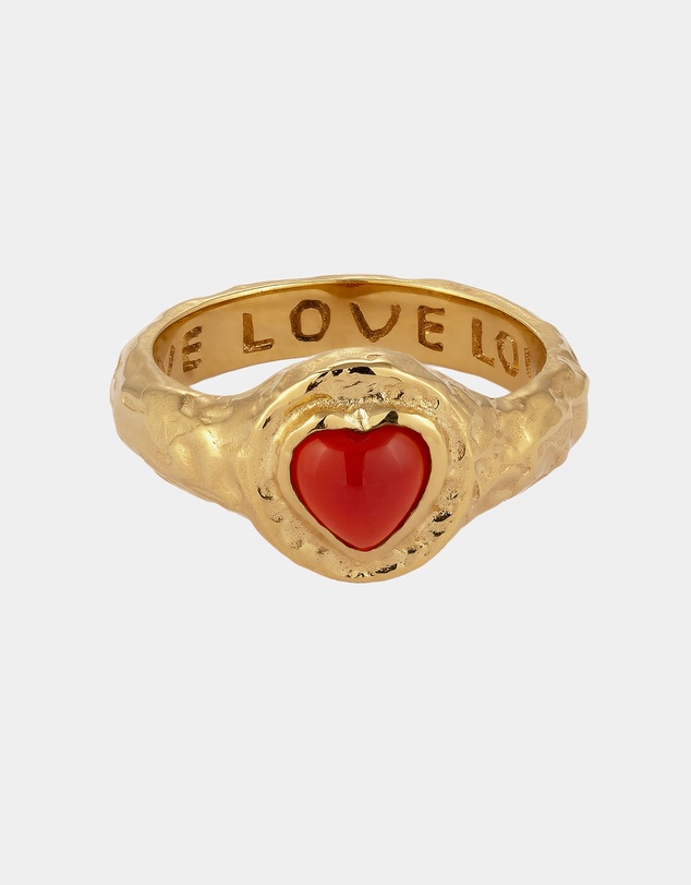 Haze & Glory - ICONIC EXCLUSIVE - Ring Me Hearty Signet - Gold