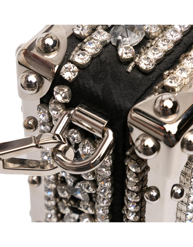 Pre-Loved by Azura Reborn - Pre-Loved Rhinestone Embellished Jacquard Dolce Box Bag