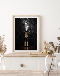 Olive et Oriel - Popping Champagne Art Print