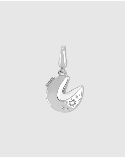 Wanderlust + Co - Petite Fortune Cookie Silver Locket Charm