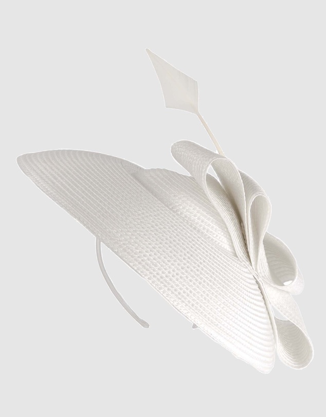 Max Alexander - Saucer White Racing Fascinator Hat
