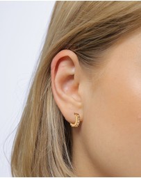 Elli Jewelry - Earrings Set Crystal 925 Sterling Silver Gold-Plated