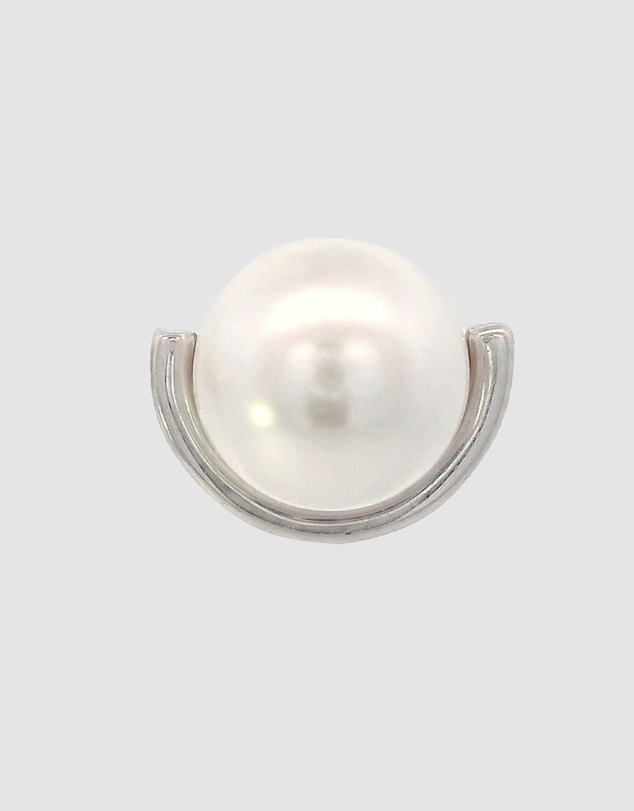 Georgini - Georgini Adagio Crescent Nine-2-Five Pearl Crescent Earrings Silver