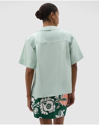 Oroton - SS Silk Wrap Shirt