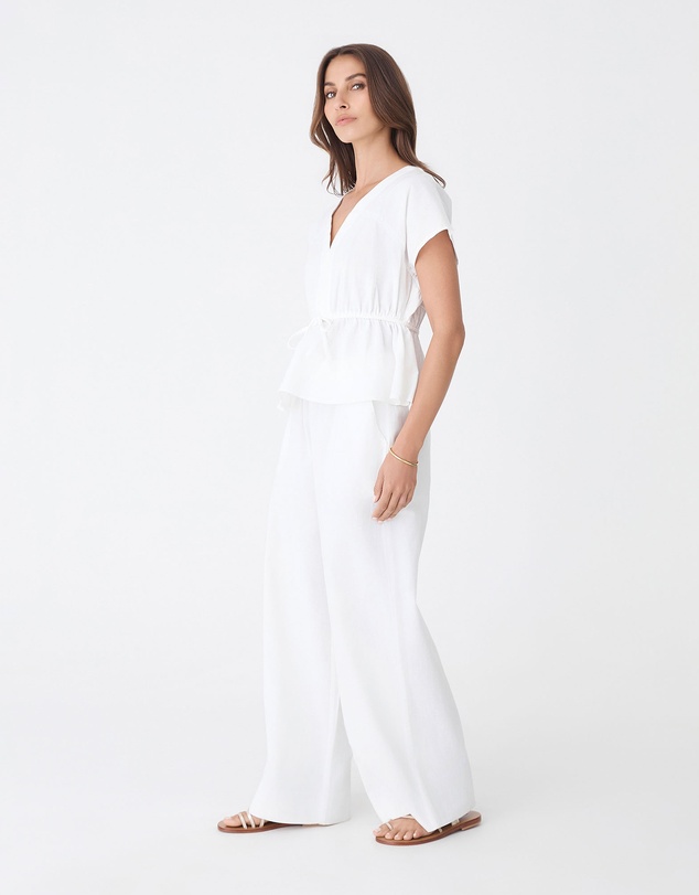 Forcast - Bronte Cotton Drawstring Top