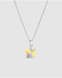 Elli Jewelry - Necklace Kids Butterfly Pendant Sparkling Playful with Crystal in 925 Sterling Silver