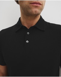Country Road - Australian Merino Short Sleeve Button Knit Polo