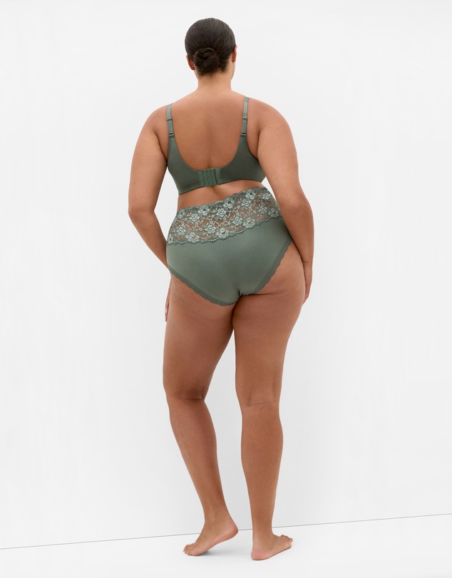 City Chic - Plus size Smooth & Chic T-Shirt Bra - sage