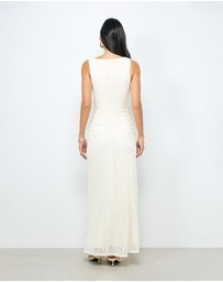 AERE - Raven Lace Jersey Maxi Dress