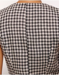 AERE - Isla Linen Gingham Vest