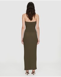 Christopher Esber - Slashed Knit Sunray Strapless Dress