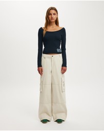 Cotton On - The Ls Off Shoulder Graphic Tee