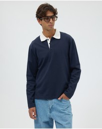 AERE - Classic Contrast Rugby Polo