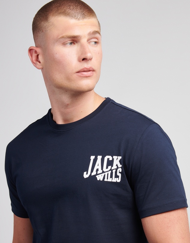 Jack Wills - Slant Stacked Graphic T-Shirt
