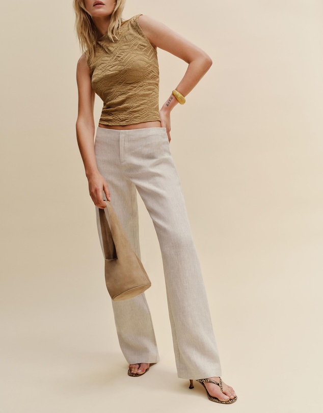 Reformation - Vida Low Rise Linen Pants
