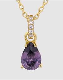 Georgini - GEORGINI WISTERIA PENDANT AMETHYST CZ GOLD