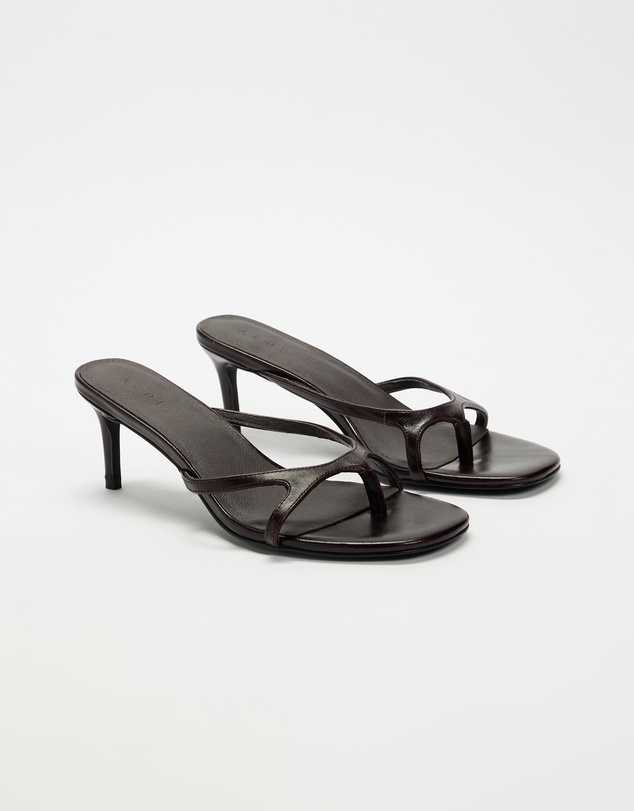 AERE - Dahlia Leather Kitten Heels - Women's