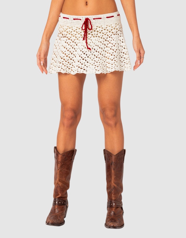 EDIKTED - Jaslene Crochet Mini Skirt