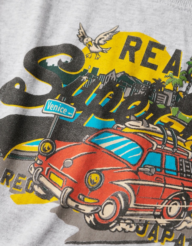 Superdry - LA Vintage Logo Graphic Relaxed Tee Flake Grey Marle