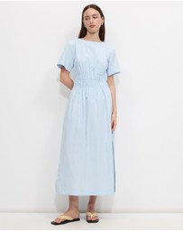 Calli - Danni Shirred Midi Dress
