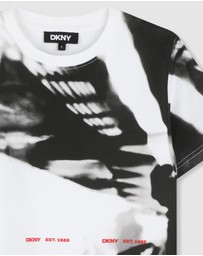 DKNY - All Over Print Short Sleeve T-Shirt - Kids-Teens