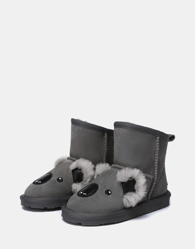 EVERAU - EverAU Ugg Koala Kids Plus Cow Suede Upper UGG Boots