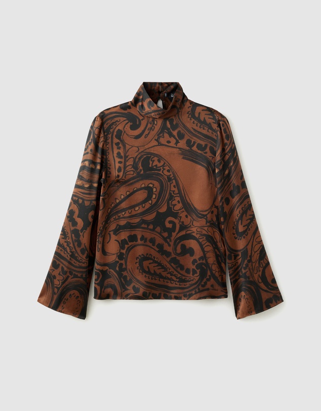 M.N.G - Paisley-Print Satin Blouse