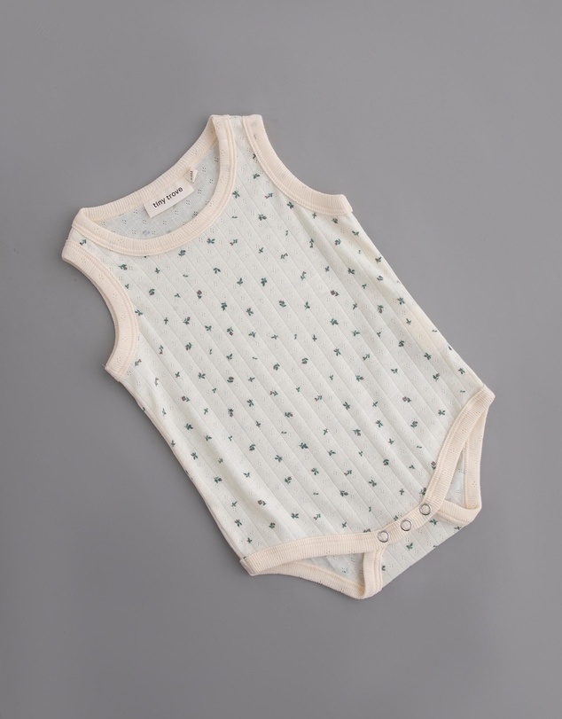 Tiny Trove - Luca Cotton Rib Pointelle Bodysuit - Babies