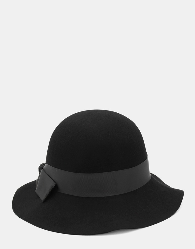 Morgan & Taylor - Julietta Wool Felt Cloche Hat in Black