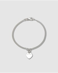 Von Treskow - Curb bracelet with VT flat heart