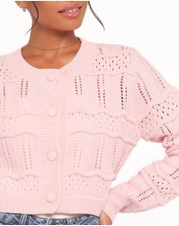 Petal & Pup - Aidy Crop Button Front Cardigan - Pink