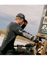Duke + Dexter - DR Sponsors Washed Black Waffle Top