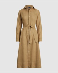 Polo Ralph Lauren - Belted Linen A-Line Shirtdress