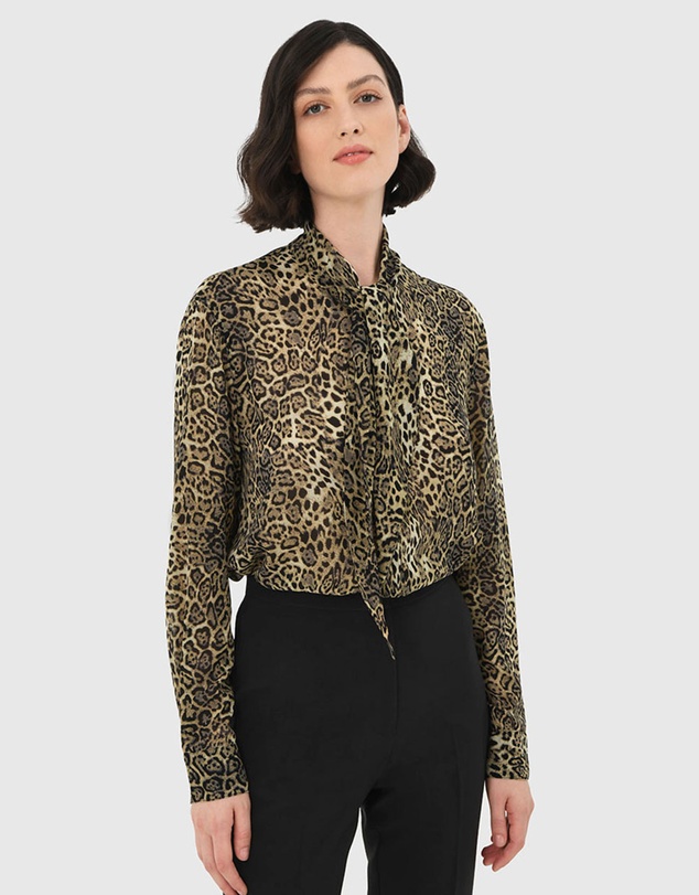 Forcast - Pamelia Animal Print Blouse