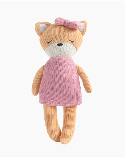Living Textiles - Knitted Animal Toy- Frankie the Fox