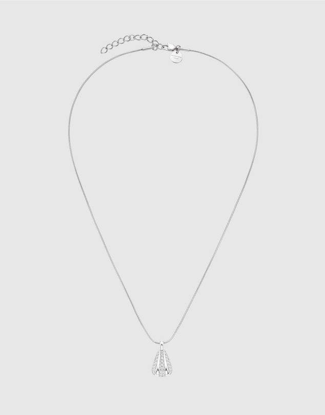Rosefield - Pavé Striped Silver-Tone Necklace