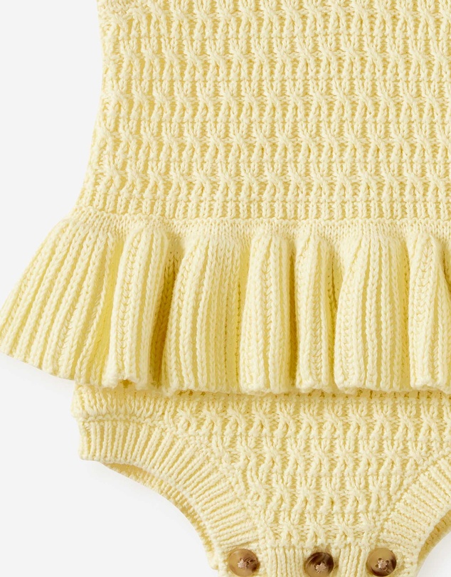 Cotton On Kids - Baby Organic Knit Sleeveless Peplum Bubbysuit