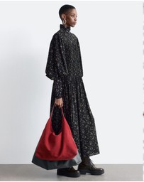 & Other Stories - Smocked Balloon-Sleeve Midi Dress