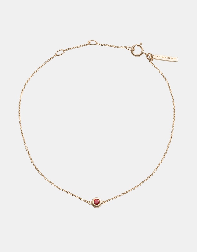 Kirstin Ash - Petite Birthstone Bracelet January Garnet
