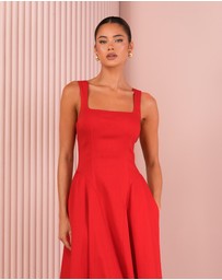 Azzurielle - Taubie Full Skirt Midi Dress