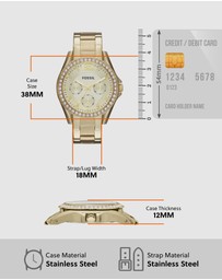 Fossil - Riley Gold-Tone Analogue Watch