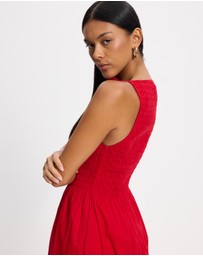 & Other Stories - Smocked Flared Midi Dress