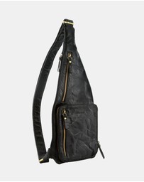 Pierre Cardin - Pierre Cardin Rustic Leather Sling Bag