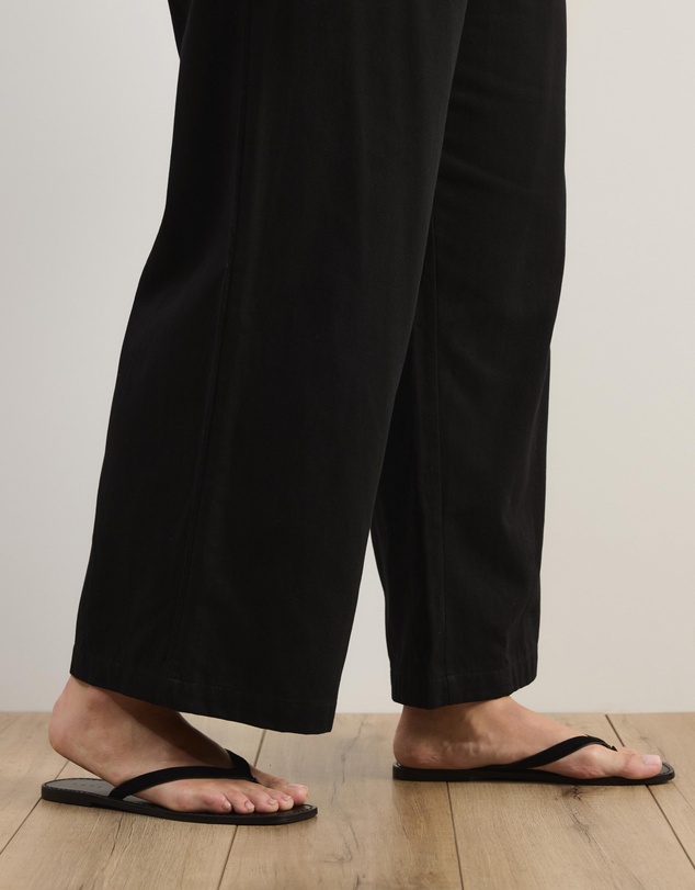 Atmos&Here Curvy - Willow Piping Cotton Twill Pants