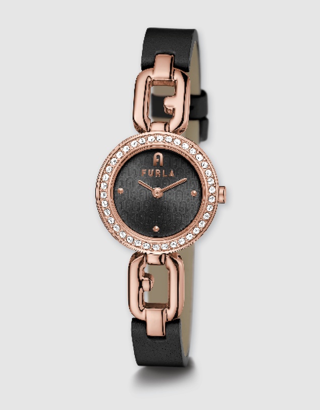 Furla - Furla Arco Chain Rose Gold Tone & Black