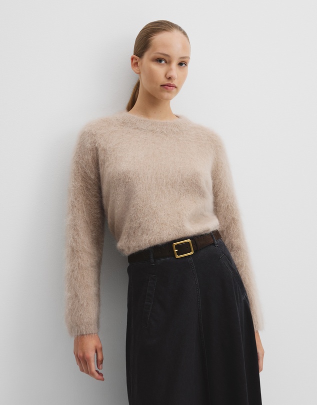 Country Road - Long Sleeve Fluffy Crew Knit